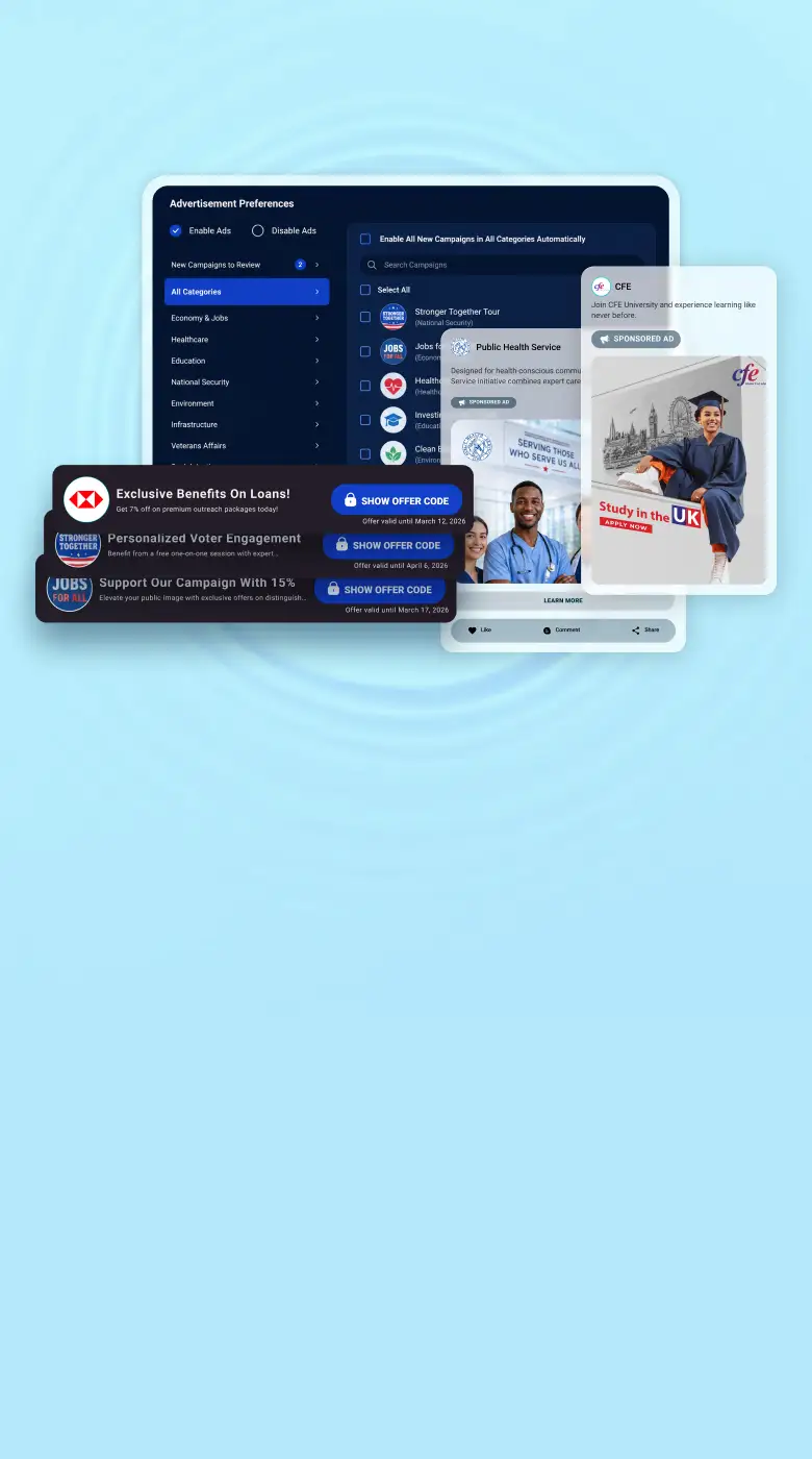 Run your own advertising network to earn money from brands and provide special VIP offers to your fans.