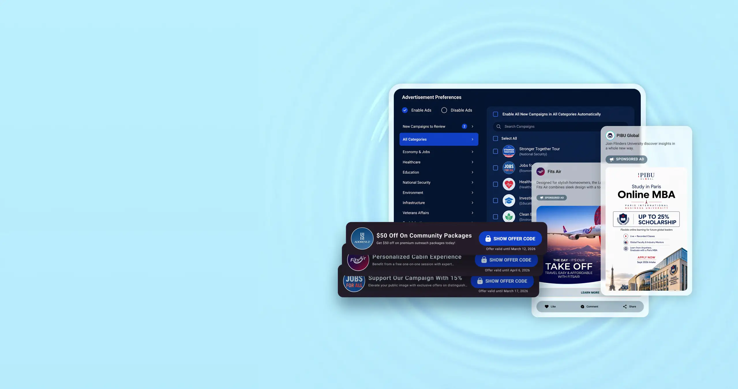 Run your own advertising network to earn money from brand partners and provide special VIP offers to your members.